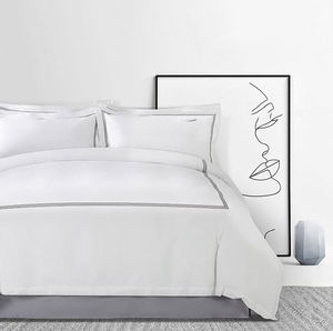 Bán Buôn Khách Sạn Sang Trọng Bộ Đồ Giường Linen Đặt Khách Sạn 100% Bông Bộ Đồ Giường Tấm Khách Sạn Tấm Ga Trải Giường Đặt Bán Buôn - Product Image 6