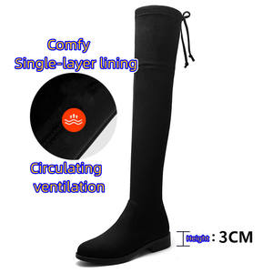 <span class=keywords><strong>Tacco</strong></span> 3 <span class=keywords><strong>Cm</strong></span> <span class=keywords><strong>donna</strong></span> finta pelle scamosciata sopra lo stivale al ginocchio <span class=keywords><strong>tacco</strong></span> piatto punta tonda fodera in velluto caldo sopra il ginocchio <span class=keywords><strong>stivali</strong></span> alti per <span class=keywords><strong>donna</strong></span> <span class=keywords><strong>donna</strong></span> - Product Image 2