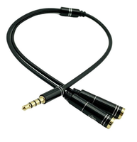 Adaptateur répartiteur audio pour casque et microphone, câble audio 3,5 mm vers 2 prises femelles, câble de conversion deux-en-un pour casque