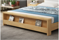 Muebles de Dormitorio 2026, Cama de Lujo con Estructura de Madera, Cama Matrimonial con Almacenamiento, Cama King Size