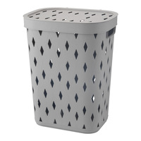 Panier de rangement pliable rectangulaire grand format en plastique PP 40L/60L pour salle de bain, organisateur de vêtements, outils de buanderie, empilable, multifonction