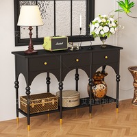 Table Console Rétro en Fer Armoire Porche Murale pour Porte Décoration Couloir Rangement Côté Armoire