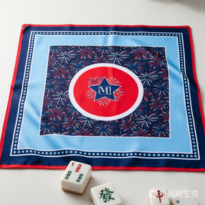 Tapis <span class=keywords><strong>de</strong></span> jeu <span class=keywords><strong>de</strong></span> Mahjong <span class=keywords><strong>de</strong></span> luxe avec texture en caoutchouc gaufré, couche inférieure antidérapante, pour tournois compétitifs et usage domestique, avec emblème étoile - Product Image 5