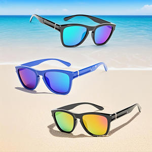 थोक फैशन बच्चों ने धूप का चश्मा उव संरक्षण दर्पण लेंस रंगीन चिंतनशील शिशु लड़के लड़की धूप का चश्मा - Product Image 1