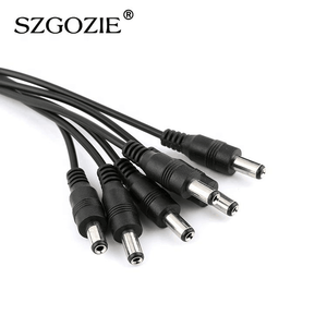 Cavo di alimentazione 5521 cc a <span class=keywords><strong>6</strong></span> vie da femmina a maschio cavo adattatore Splitter 2.1*5.5mm a corrente continua - Product Image 2