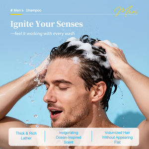 แชมพูควบคุมความมันสำหรับผู้ชาย ทำความสะอาดหนังศีรษะ ขจัดรังแค บรรเทาอาการคัน แชมพูขจัดรังแค - Product Image 5