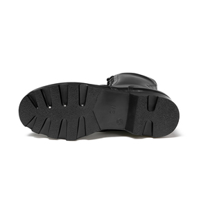 Botas tácticas de media pantorrilla negras duraderas, botas de cuero de vaca, <span class=keywords><strong>zapatos</strong></span> con cordones y gancho de encaje, <span class=keywords><strong>zapatos</strong></span> de entrenamiento táctico, botas de escalada - Product Image 6