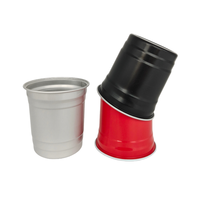 Logo imprimé personnalisé tasse de dégustation de thé expresso café événement personnalisé grandes tasses de sport en métal sans poignée