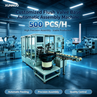 Machine d'assemblage automatique de bases de vannes de chasse d'eau XUNNUO contrôlée par PLC Delta, moteur multi-tension, 600 pièces par heure