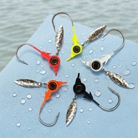 Nouvel Arrivage Hameçon à Lame Rotative à Grande Œillette Colorée en Acier à Haute Teneur en Carbone, Poids 3.5g-10g, pour la Pêche aux Crevettes et au Poisson-Chat