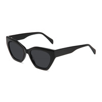Lunettes de soleil de luxe polarisées avec protection UV400, monture complète, lunettes de soleil œil de chat, lunettes de soleil en acétate, lunettes de soleil de créateur de couleur or