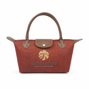 Bolso de Yute Premium con Diseño de Logotipo Personalizado, Ribete de Cuero PU, Cierre de Cremallera, Dos Asas, Regalo Corporativo, Precio al por Mayor OEM ODM - Product Image 1