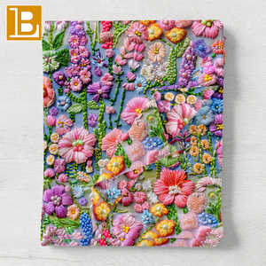 Tissu en popeline de coton imprimé numérique tissé en gros BILU, 150 GSM, broderie florale 3D, imprimé personnalisé pour chemise et chemisier - Product Image 2