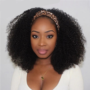 Pelucas de cabello humano rizado Afro, hechas a máquina, color negro Natural, brasileño, venta al por mayor - Product Image 2