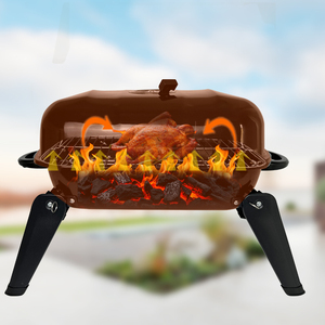 <span class=keywords><strong>Barbecue</strong></span> au <span class=keywords><strong>charbon</strong></span> <span class=keywords><strong>de</strong></span> <span class=keywords><strong>bois</strong></span> portable <span class=keywords><strong>de</strong></span> style <span class=keywords><strong>valise</strong></span> avec couvercle pour le camping, les aventures et la pêche - Product Image 4