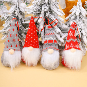 Adorno Colgante de Muñeco sin Rostro para Árbol de Navidad, Decoración Navideña de Estilo Nórdico, Muñeco de Punto de Moda, Venta al por Mayor - Product Image 3
