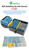 Kit de pochoirs magnétiques Sofix S-F302 pour reballing BGA RAM/NAND T2, outil de réparation pour Macbook A2159/A1989/A1990/A1708/A1706, garantie 1 an