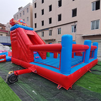 Location de parc d'attractions extérieur Jump Kids Jumpers Combo avec toboggan Jumping Castle Bounce House Car Theme Bouncer Slide gonflable
