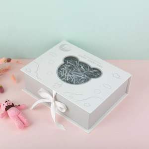 Caja de Regalo para Bebé de Un Año, Caja de Regalo Grande para Niños, Caja de Regalo de Lujo con Lazo para el Primer Mes - Product Image 1