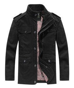 Manteau de printemps-automne pour hommes, manteau en coton lavé, veste décontractée, vêtements d'extérieur amples, veste grande taille pour hommes - Product Image 5