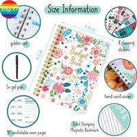 Ensemble cadeau carnet de planification budgétaire avec stylo autocollant ensemble de papeterie personnalisé pour fournitures de bureau scolaire