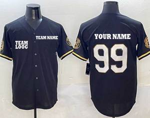 Maillot de baseball personnalisé style New York bleu marine et blanc, t-shirt de sport pour hommes et femmes - Product Image 4
