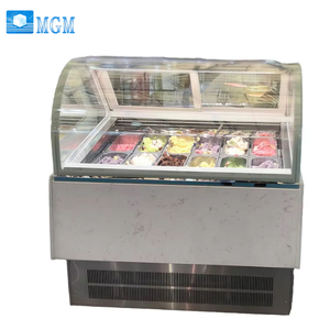 Congélateur ventilé 225W, comptoir en marbre SS304, vitrine à glace - Product Image 1