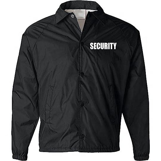 Men's Security Jacket With 3M Reflective 100% Nylon Security Guard