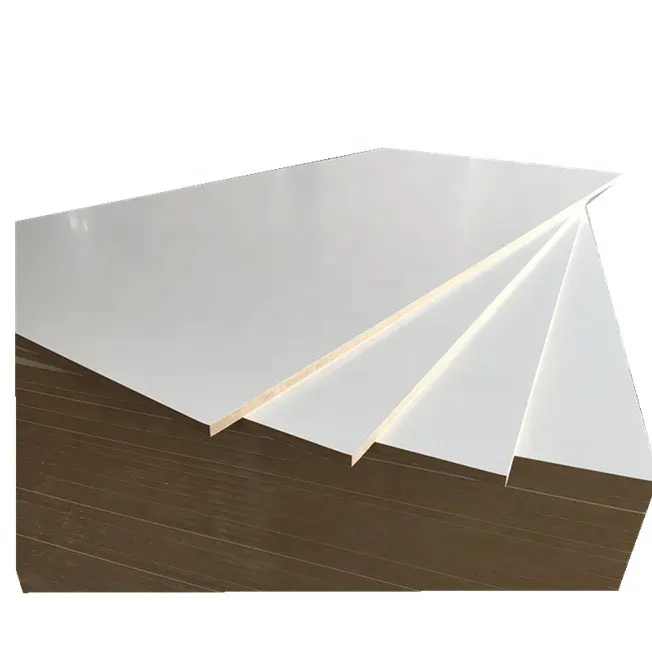 विभिन्न रंग mdf बोर्ड 18mm टुकड़े टुकड़े में प्लाईवुड चादर mdf melamine mdf