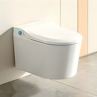 Toilette intelligente électronique murale haut de gamme avec écran LED, bidet intelligent pour la construction de villas de luxe