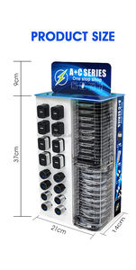 Support de sol mobile personnalisé en acrylique pour accessoires de téléphone portable, présentoir de comptoir, adaptateur de câble USB pour téléphone - Product Image 2