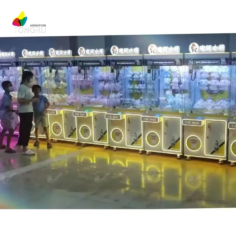 Alışveriş merkezi için peluş oyuncak pençeli vinç otomat eğlence ekipmanları mesin capit boneka oyun salonu oyun makinesi