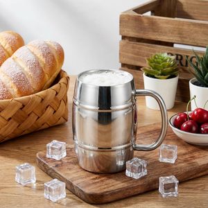 <span class=keywords><strong>Tazas</strong></span> <span class=keywords><strong>de</strong></span> Acero Inoxidable <span class=keywords><strong>con</strong></span> Doble Pared, Jarra <span class=keywords><strong>de</strong></span> Cerveza <span class=keywords><strong>con</strong></span> Asa, Taza Metálica Aislada para Bebidas Calientes, Café, Camping, Viajes - Product Image 3