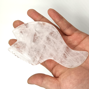 Outil de <span class=keywords><strong>massage</strong></span> Gua Sha en cristal rose en forme de cœur, pierre de jade, grattage en quartz rose, Guasha - Product Image 5