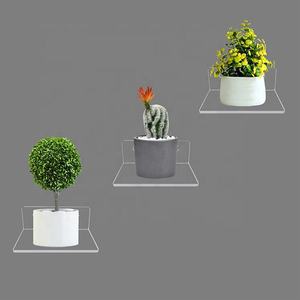 Étagère en acrylique transparent personnalisé Mur flottant <span class=keywords><strong>invisible</strong></span> Petites étagères murales adhésives Présentoir en acrylique à 3 rebords Utilisation flexible - Product Image 3