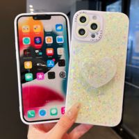 Coque de téléphone en époxy à la mode pour Samsung Galaxy S23 Ultra S23 Plus A54 antichoc béquille TPU PC couverture arrière Mobile