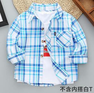 Nouveau <span class=keywords><strong>Manteau</strong></span> à Manches Longues en Coton Rayé pour Bébés Garçons et Filles Printemps Automne 2020, Chemise à Carreaux pour Enfants de 1 à 7 <span class=keywords><strong>Ans</strong></span> - Product Image 4