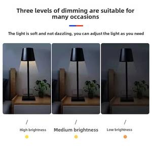 Lámpara de mesa pequeña recargable <span class=keywords><strong>para</strong></span> mesita de noche, Camping, <span class=keywords><strong>comedor</strong></span>, luz nocturna creativa de patas altas transfronteriza <span class=keywords><strong>para</strong></span> decoración de Bar <span class=keywords><strong>Amazon</strong></span> - Product Image 2