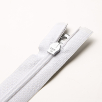 SBS # 7 Fermetures éclair invisibles en nylon à extrémité ouverte, à dents transparentes, avec ruban argenté effet brillant liquide, 20 cm, certifiées ISO9001, pour la mode futuriste et les tenues de scène