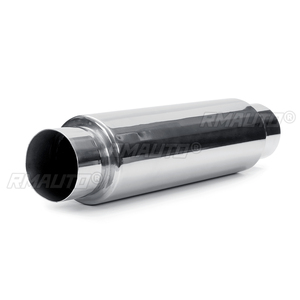 Silencieux de résonateur d'échappement universel pour voiture, entrée et sortie de 76 mm, embout de tuyau d'échappement, tube de silencieux - Product Image 3