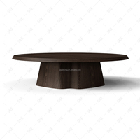 Meubles de salon modernes Sageliving Nouveau design Table centrale ronde haut de gamme en marbre Table basse en bois massif de taille personnalisable