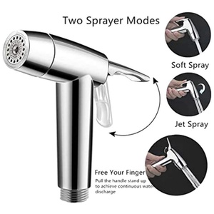 Bathroom Hygiene Floor Cleaning Cloth Diaper Pet Washing Handheld Bidet Sprayer Toilet Bathroom with <b>Wall</b> Bracket Hose Set - Product Image 5