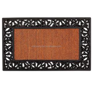 Interchangeable Switchable Frame Tray Mats Welcome Insert <b>Rubber</b> Coir Door Mats <b>Doormats</b> with Insert - Product Image 2