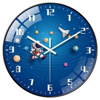 Reloj de Pared Creativo Retro de Cuarzo de 25 cm (10 Pulgadas) para Sala de Estar, Estilo Espacial