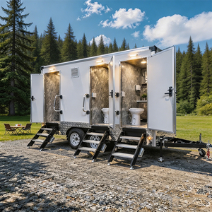 Toilettes mobiles d'extérieur portables avec salle de douche, toilettes et douche portables pour événements - Product Image 1