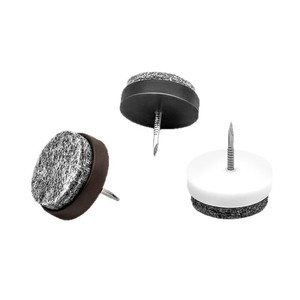 <b>Plastic</b> Furniture Feet, Nylon Heightening Anti-Moisture Pads, Non-Slip Glide Pins, White/Black/Brown Available - Product Image 1