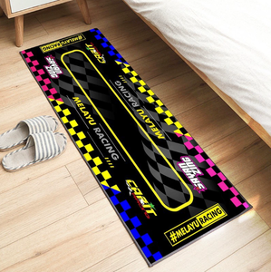 TEMU Modern Motorcycle Logo Customizable Car <b>Mat</b> Washable Non-Slip <b>Rubber</b> Loop Pile Stain Resistant Customized Sizes Novelty - Product Image 2