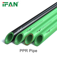 IFAN Tube PPR d'eau chaude et froide PN12.5 PN16 PN20 PN25 Matériaux de plomberie Tuyaux PPR en plastique vert