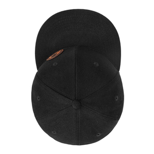 Usine personnalisée haute qualité chapeau à bord plat Vintage 6 panneaux coton Gorras personnalisé en cuir Patch Logo casquette Snapback - Product Image 3