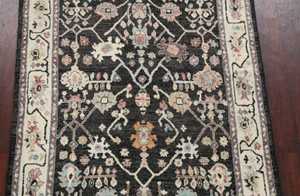 Tapis oriental turc Oushak floral géométrique de teinture végétale noué à la main 5x6 personnaliser la taille disponible - Product Image 5